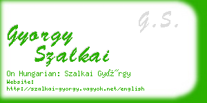 gyorgy szalkai business card